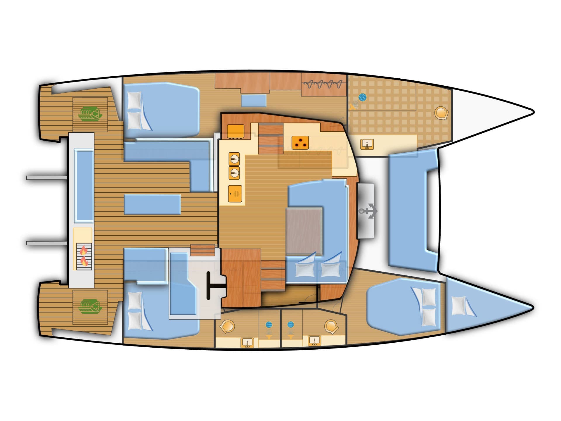 Fountaine Pajot Elba 45 Yara – bilde 3 av 3