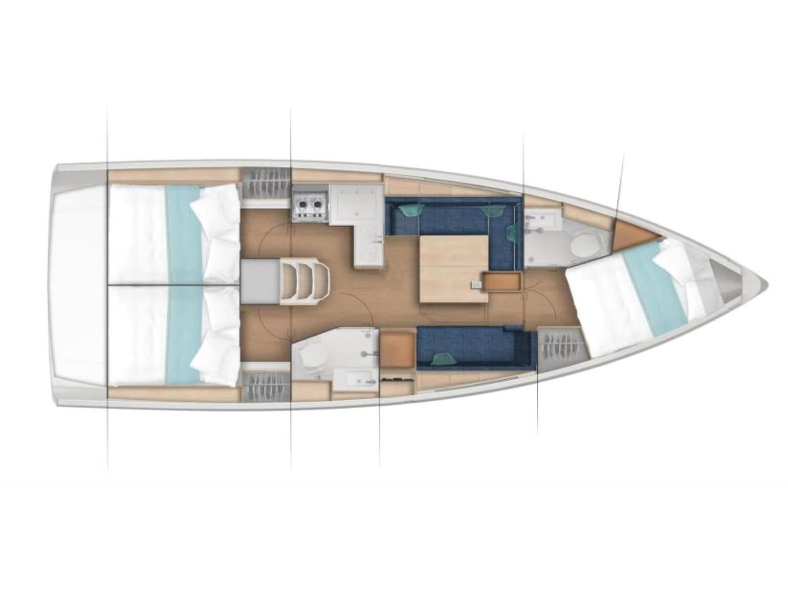 Jeanneau Sun Odyssey 380 Giulietta e Romeo - Comfort line – bilde 3 av 3