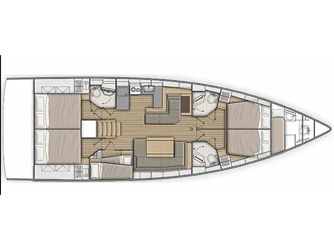 Beneteau Oceanis 51.1 All Blue II – bilde 4 av 4