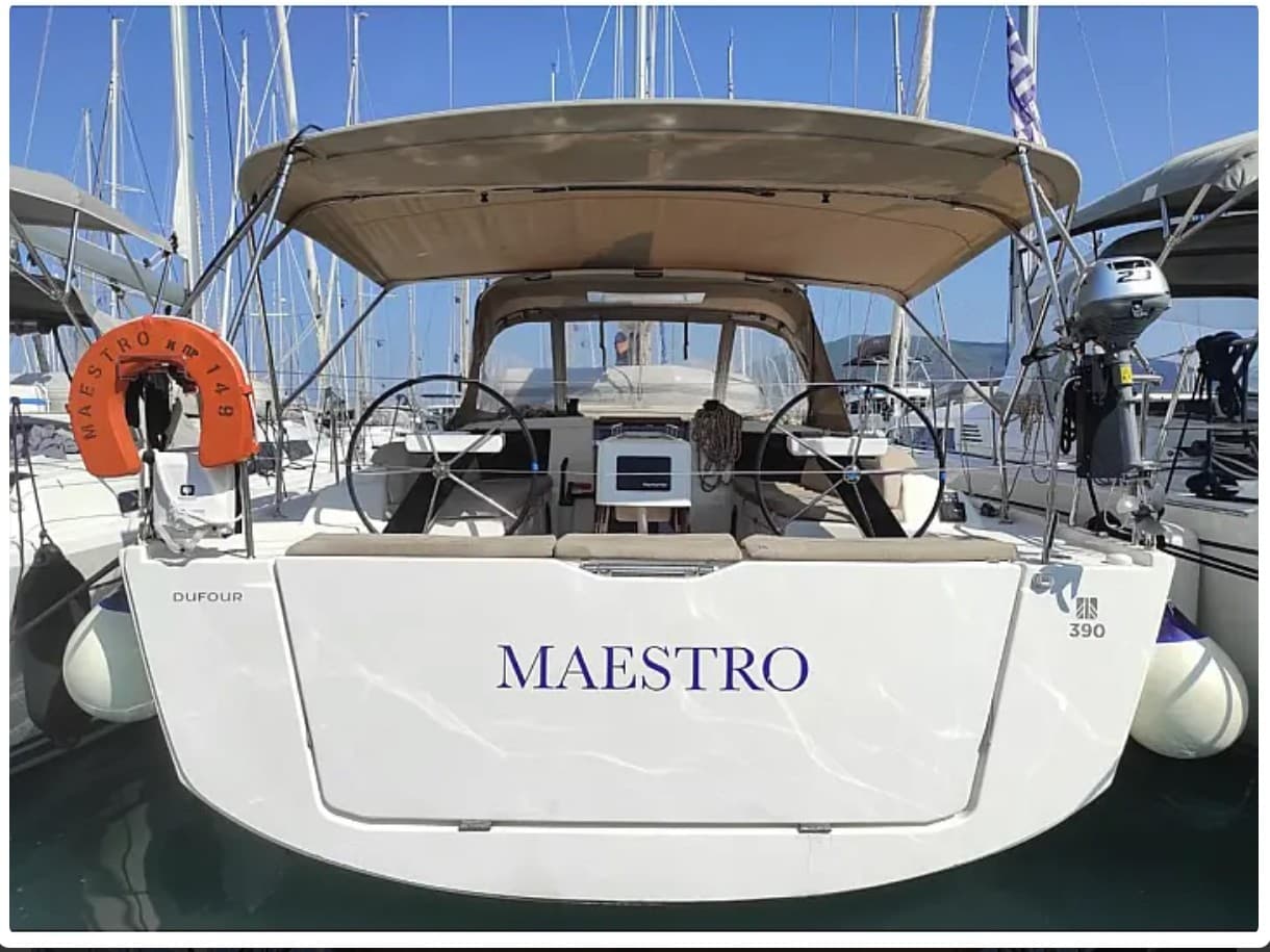 Dufour 390 Grand Large Maestro ( The boat is located in the Port of Sivota, Lefkada )