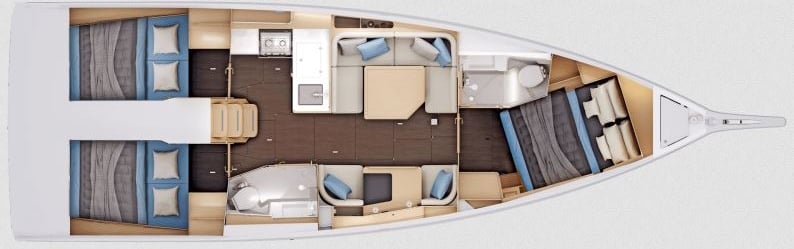 Jeanneau Sun Odyssey 415 ŠINKICA
